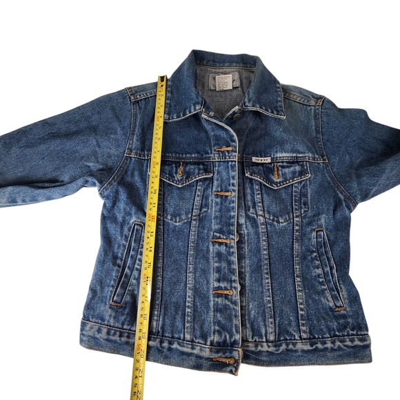 Star Blue Vintage 90s Denim Jacket Women's Size Medium Blue Jean Y2K - Picture 12 of 12